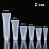 Shampoo Bath Squeeze Cream Lotion Cosmetic Containers,Refillable Bottles Travel Size Empty Matte Clear Tube