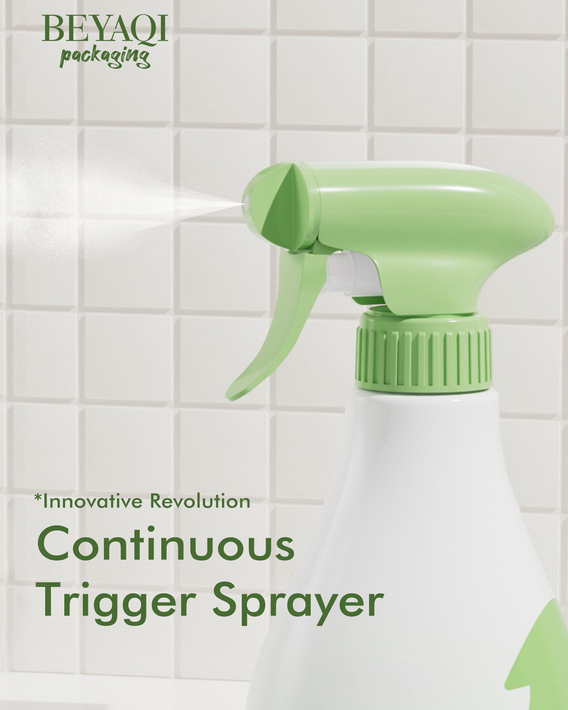 T3500 New Plastic Innovation Revolution 28/410 PP Chemical Eco Recyclable Eco-friendly Fine Mist Spray Sustainable Continuous Trigger Sprayers