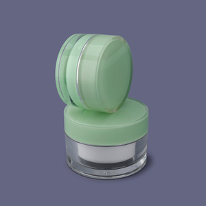 Eco-friendly Biodegradable Replaceable Container Refillable 15ml 30ml 50ml Screw Lid Simplicity Green Good Quality Empty Acrylic Jar Cream for Sunscreen Facial Cream Hand Cream Eye Cream