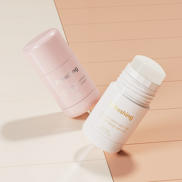 Custom Sunstick Solid Perfume Deodorant Packaging Stick Container Round Twist Up Deodorant Roll on Packaging 30ml 50ml