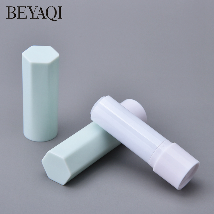 Factory Wholesale Hexagon Shape Luxury 4.5g 4.8g Empty Jelly Lipstick Deodorant Tube Packaging Foundation Stick Container