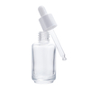 Premium Quality Liquid Clear 30 Ml Flat Shoulder Cylinder Glass Dropper Bottle for Serum Essential Oil