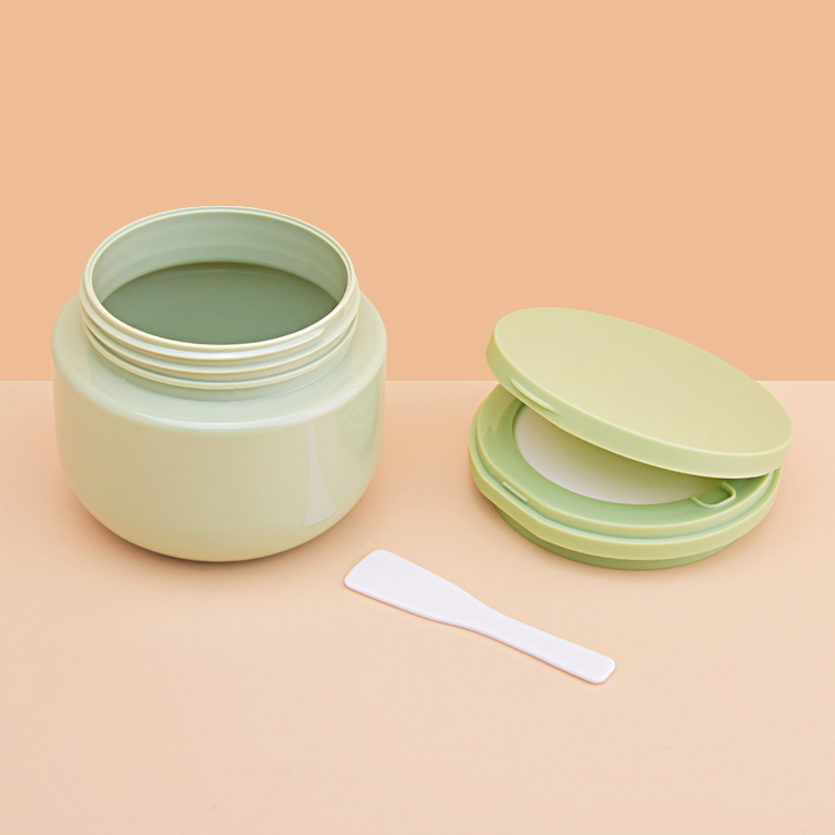 Luxury Cosmetics Skin Care 250g Makeup Remover Jar Plastic Bottle Bowl Shape Container for Cream Body Butter With Plastic Spoon