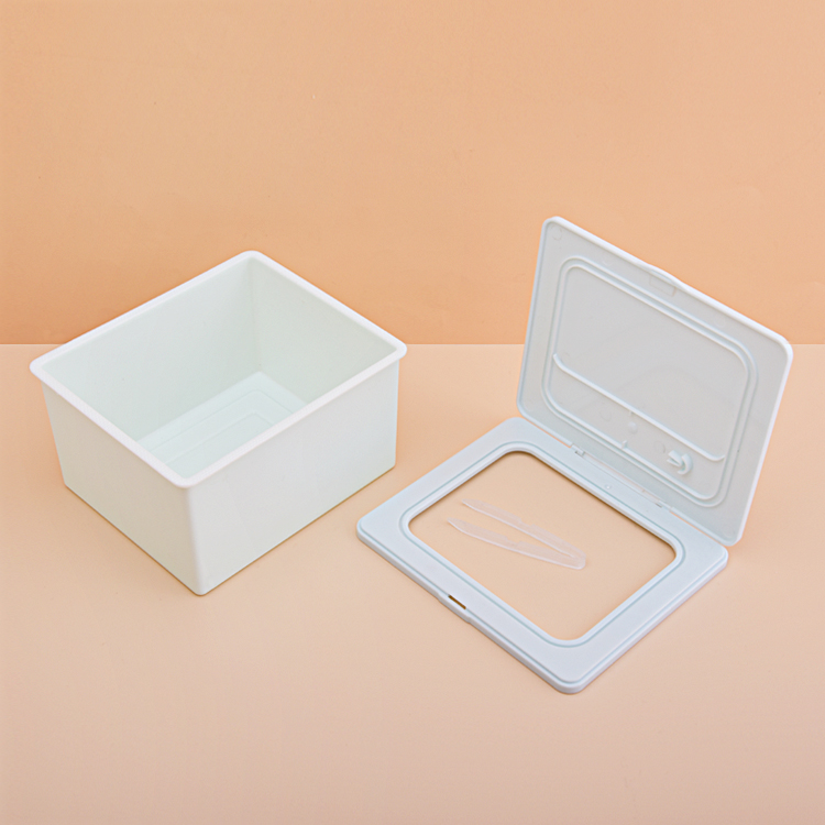 Wide-Mouth 600g Flip Top Cap Skin Care Cream Makeup Remover Plastic Cosmetic Jar Pack Empty Containers with Tweezers