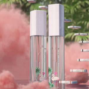 Personalized Lip Glaze 3ml 2.9ml ABS PETG Eco-friendly Transparency Lip Glaze Lip Gloss Tube With Brush