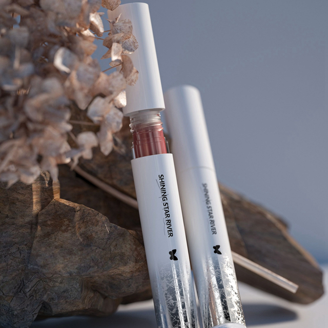 Tube Body PETG ABS 4ml Cylinder Transparency Empty Personalized Lip Glaze With Brush 