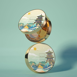 The New Loose Powder Case 10g ABS Wholesale Private Label Round Shape Exquisite Compact Powder Case With Mirror