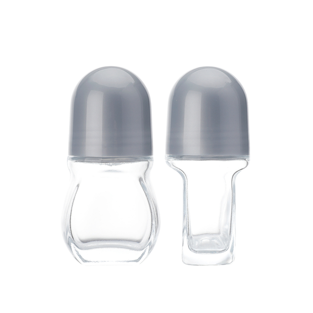 Empty Wholesale Custom Color Empty Deodorant Roll On Glass Oil Bottle,50ml Roll on Bottle,roll on Glass Bottle with Packaging