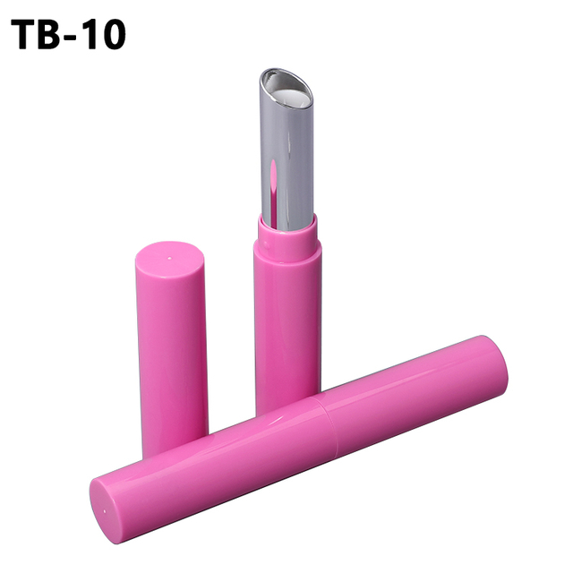 New Cosmetics Packaging Wholesale 3.5g Plastic Elegant Round Empty Lipstick Tube Custom Label 