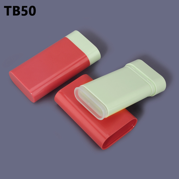 Custom Printing And Color Mini Flat Oval Smooth 20g Deodorant Stick Container Refillable Plastic PP Twist Up Deodorant Stick Container