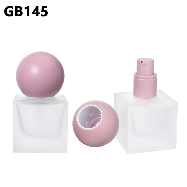 Custom 30ml Liquid Foundation Packaging Cosmetic Serum Bottle,foundation Glass Thicken Bottle with Plastic Ball Cap
