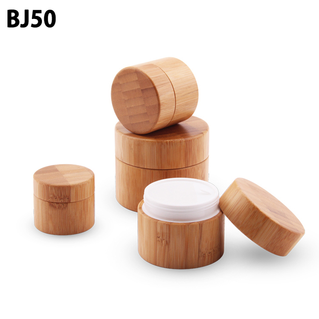 Cosmetic Packaging Wholesale 5g 8g 15g 20g 30g 50g 100g 150g 200g 250g Pp Bamboo Cosmetic Jars with Bamboo Lid 
