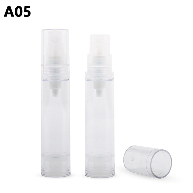 Personal Care Packaging Cosmetic AS PP PE 5ml 10ml 12ml 15ml Transparent Luxury Airless Pump Cosmetic Bottles