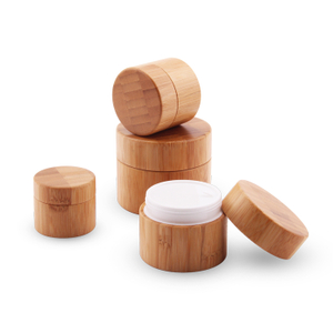 Cosmetic packaging bamboo jars wholesale 5g 8g 15g 20g 30g 50g 100g 150g 200g 250g pp bamboo cosmetic jars with bamboo lid 
