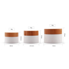 Trade Assurance Glossy Luxury Bamboo Cosmetic Packaging Eco Friendly Plastic Bamboo Jars with Lids Wholesale