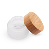 30ml 50ml 100ml Glass Jar Cosmetics Packaging Bamboo Lid Face Cream Container Glass Cream Jar with Bamboo Cap