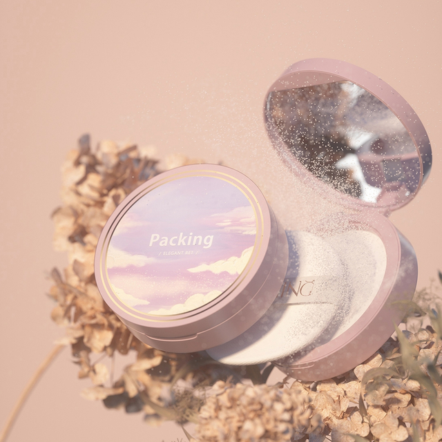 Cosmetic diy round air cushion empty makeup container packaging powder compact case 