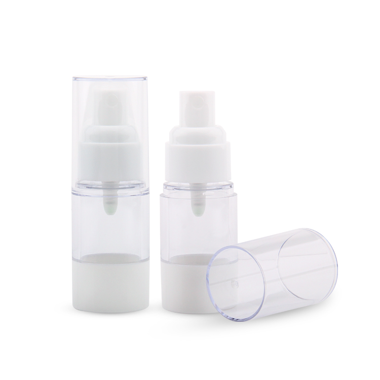 Manufacture Custom Cosmetic Packaging Wholesale 15ml 30ml White Plastic Airless Spray Bottle 50ml
