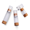 Wholesale Luxury Packaging Bamboo Bottle 15ml 30ml 50ml Cosmetic Airless Pump Bottle