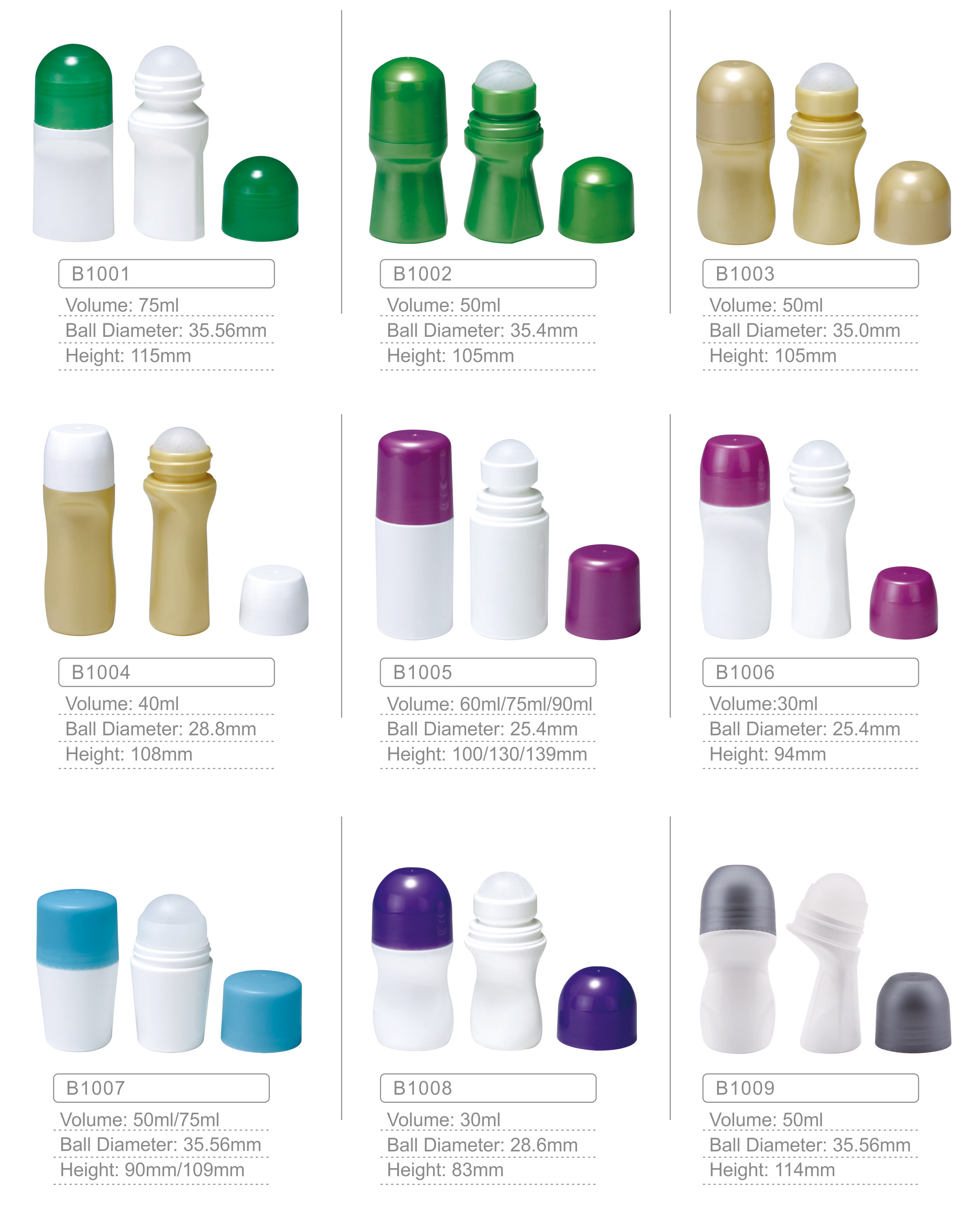 plastic roll on bottle 