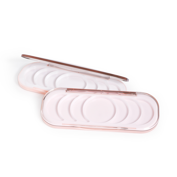 Empty Custom Eyeshadow Palette Private Label Oem Makeup Packaging 7 Colors Blush and Highlighter Palette