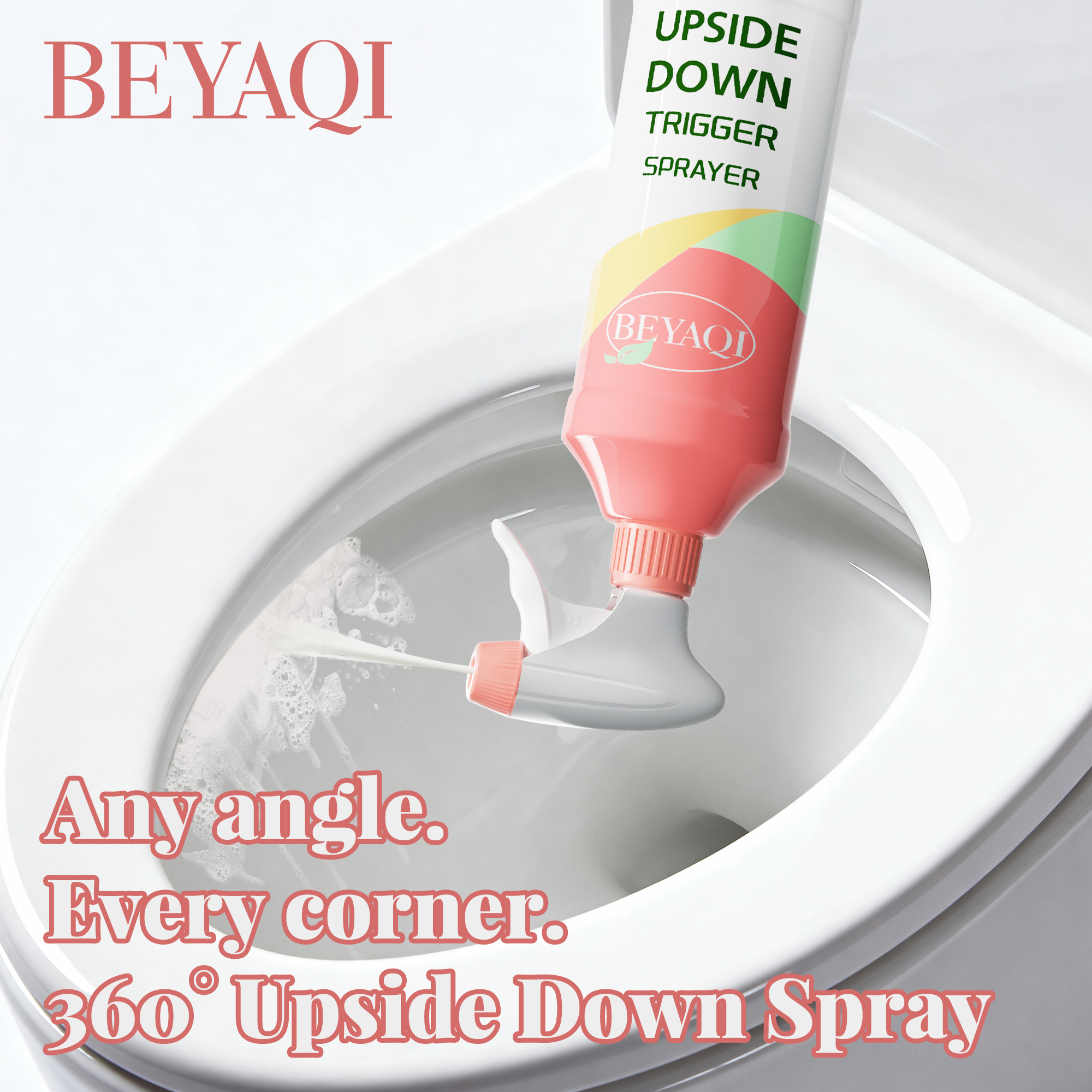 360 Degree Upside Down Chemical Foam Trigger Sprayer 28/400 28/410 28/415 Plastic Trigger Sprayer Head for Kitchen Household Disinfection