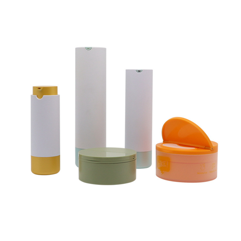 30ml 50ml 100ml White Green Yellow Skin Care Cosmetic Lotion Pump Rotary Plastic Bottles with Replaceable inner