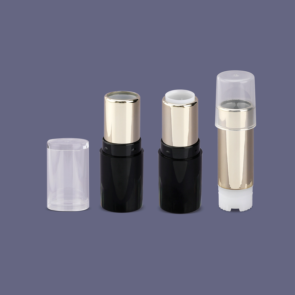New Design Luxury Lip Balm Lipstick Container with Replaceable inner tube,Custom cosmetic packaging ABS refillable lipstick tube