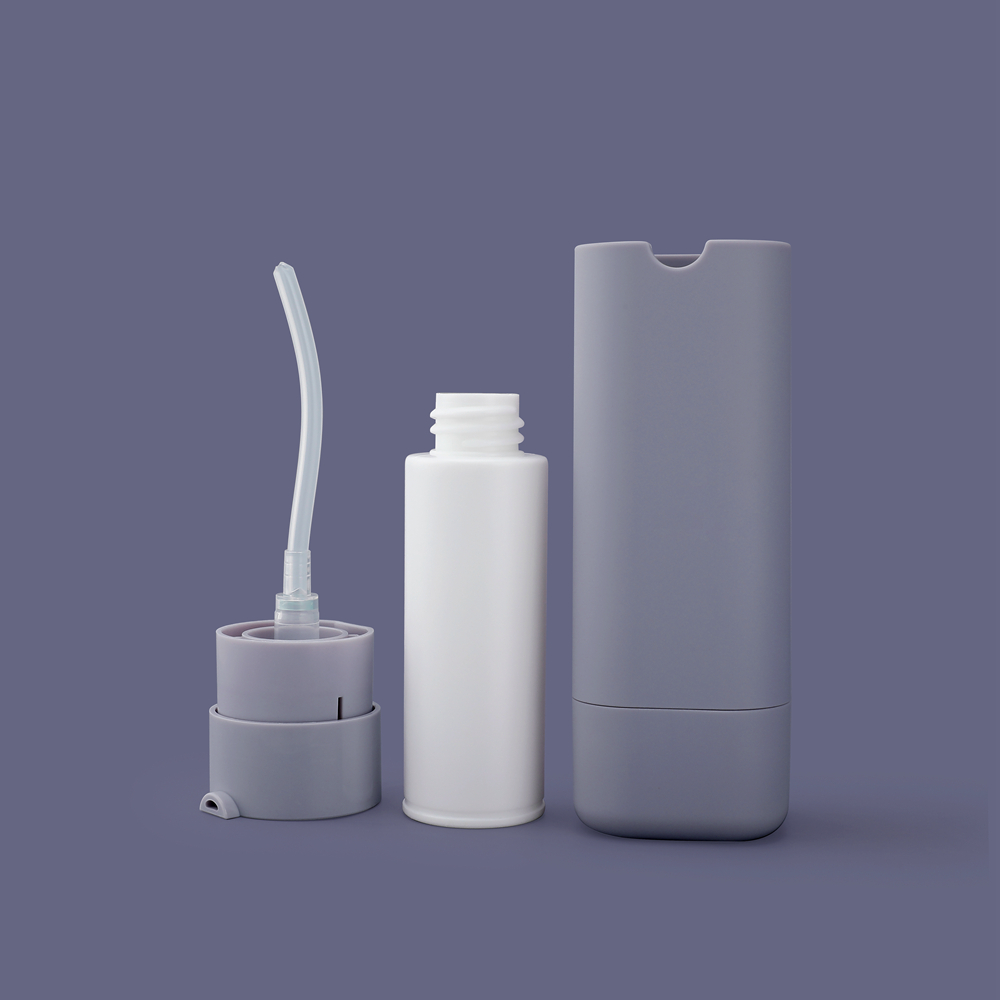 Body ABS rotating square shape round corner plastic lotion bottles with Inner replaceable,unique custom lotion bottles