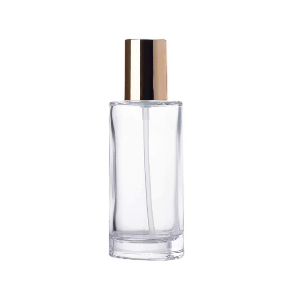 Multipurpose Fragrance Essential Oil Serum Custom Capacity And Color Refillable Gold Screw Lid 30g 50g 40ml 100ml 120ml Transparency Empty Spray Bottle Glass with Pump