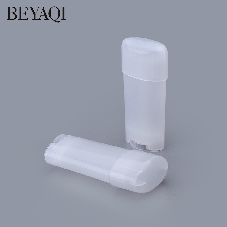 80g Oval Shape Empty Gel Refillable Deodorant Stick Container Twist Up Tube Sustainable Cosmetic Packaging