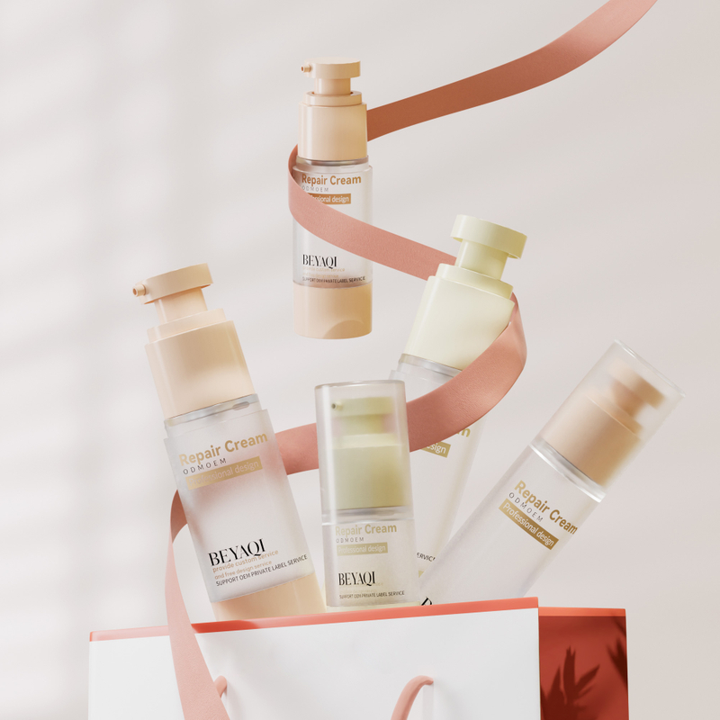 Replaceable Design Skincare Packaging Bottle 15ml 30ml 50ml 80ml 100ml Refillable Straight Round Airless Pump Bottle