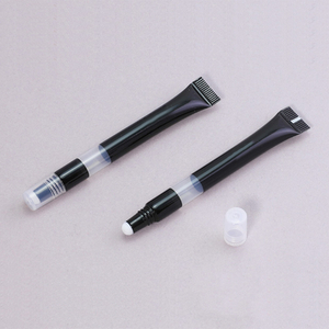 New Design 10ml 20ml Lip Glaze Tube with Flocking Applicator,Custom Sponge Flocking PCTG Tip Tube Cosmetic Packaging