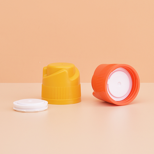 Plastic PP Non-Spill Round Manual Seal Solid Beverage Separate-Type Cover Instant Powder Fruit Powder Beverage Bottle Cap