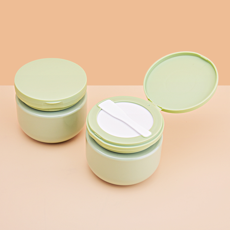 Luxury Cosmetics Skin Care 250g Makeup Remover Jar Plastic Bottle Bowl Shape Container for Cream Body Butter With Plastic Spoon