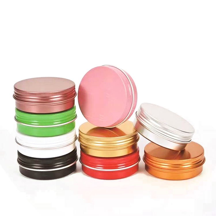 Custom Wholesale Aluminum Can Round Cosmetic Cream Candy Spice Pill Mint Small Metal Mini Tin Box with Screw Lid