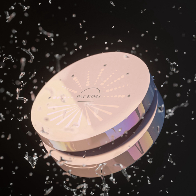 Wholesale Private Label Custom Label 10g ABS Fancy Round Shape Compact Powder Case With Mirror