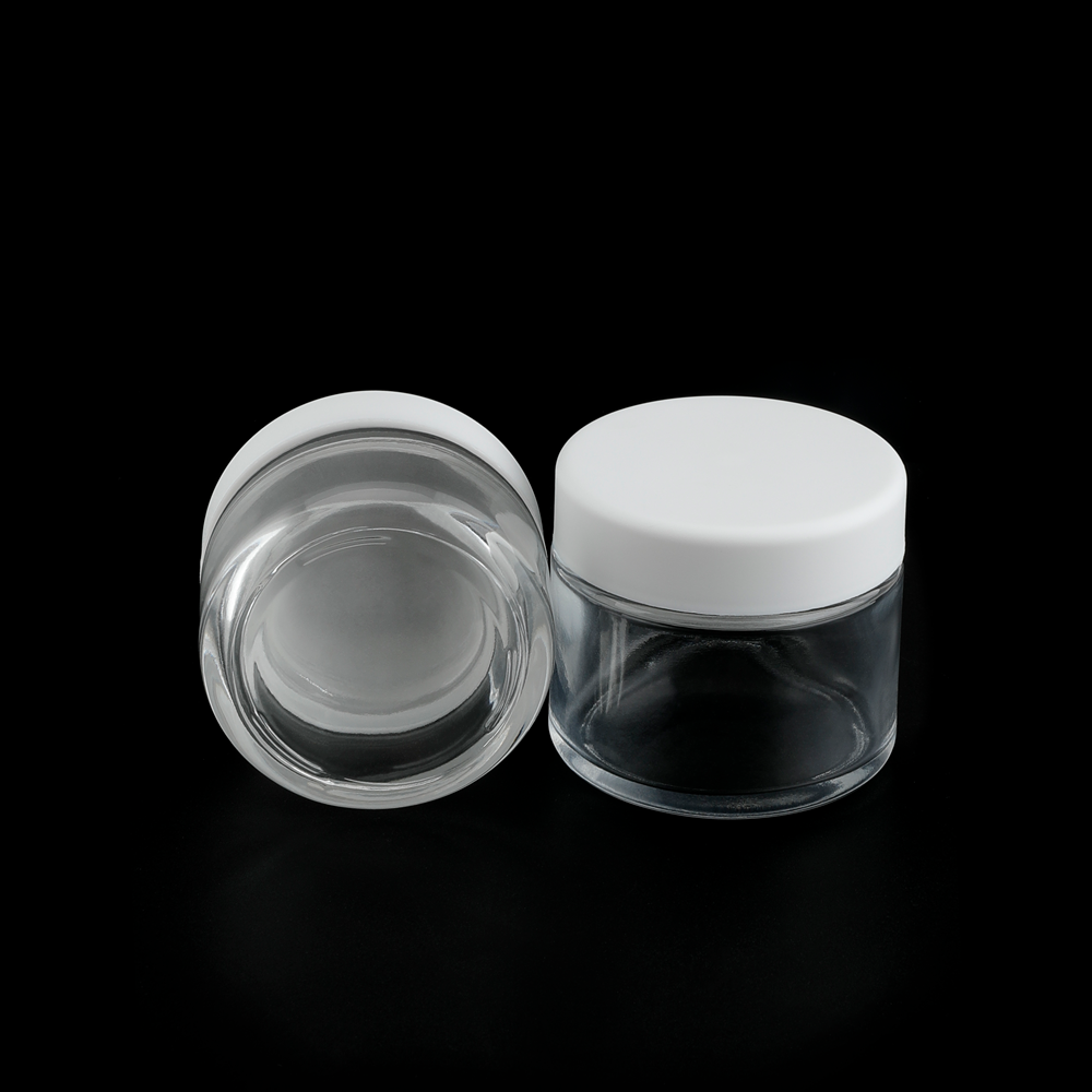 Custom Packaging Printed 30ml 50ml 80ml 100ml Smell Proof Jar Straight Sided Glass Jars Child Resistant Glass Jar With CRC Lid