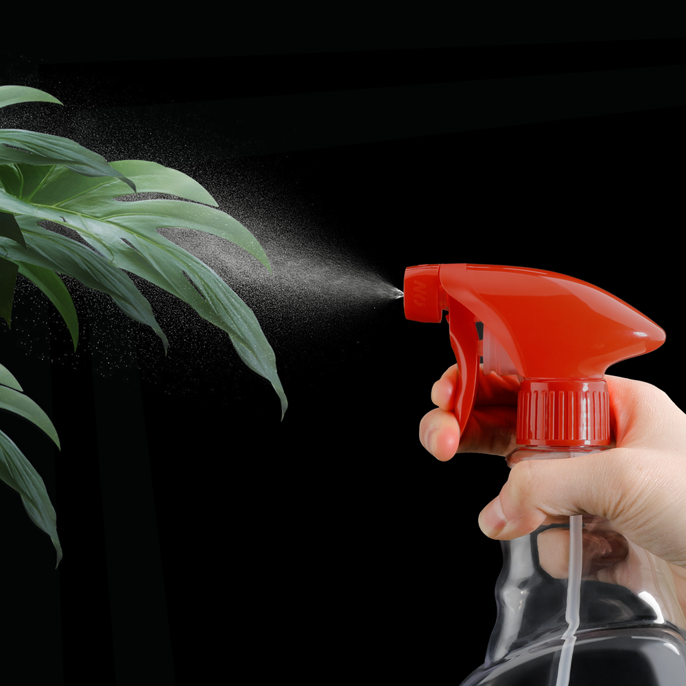 China Factory Supply Custom Chemical Fine Mist Professional Hand 28/410 Red Plastic Sprayer Trigger for Cleaning Bottle
