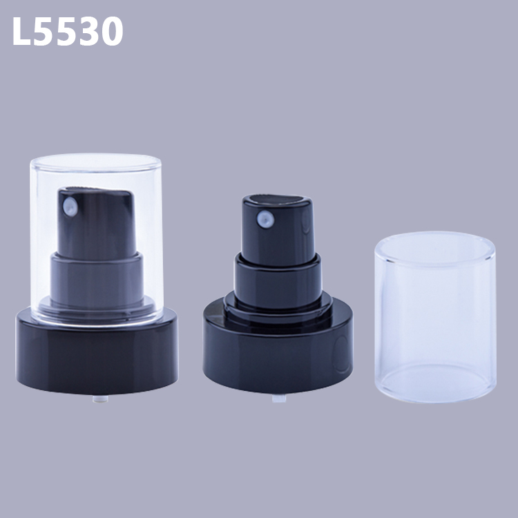 Manufacturer 24mm Black Cosmetic Press Liquid Foundation Pump Plastic Treatment Pump,20/410 Treatment Pump Black