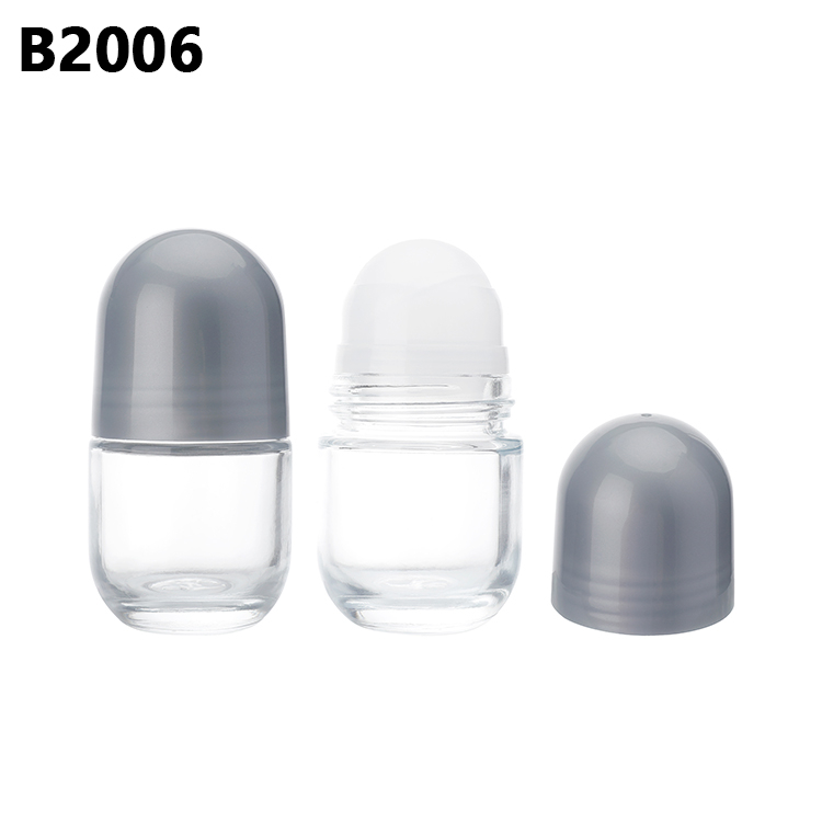 Free Sample Custom Label Refillable Empty Roll on Deodorant Bottles,roll on Glass Bottle 50ml Deodorant,empty Roll on Bottle