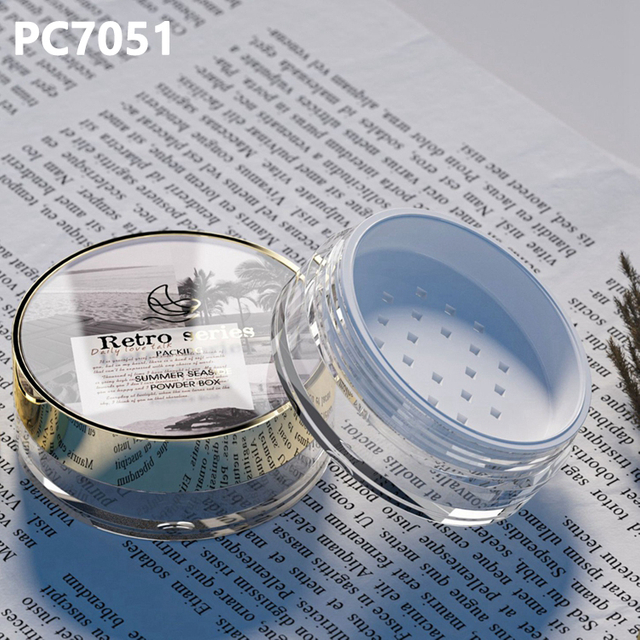 Eco-friendly Custom Label 21.4ml AS ABS Exquisite Compact Powder Case Loose Powder