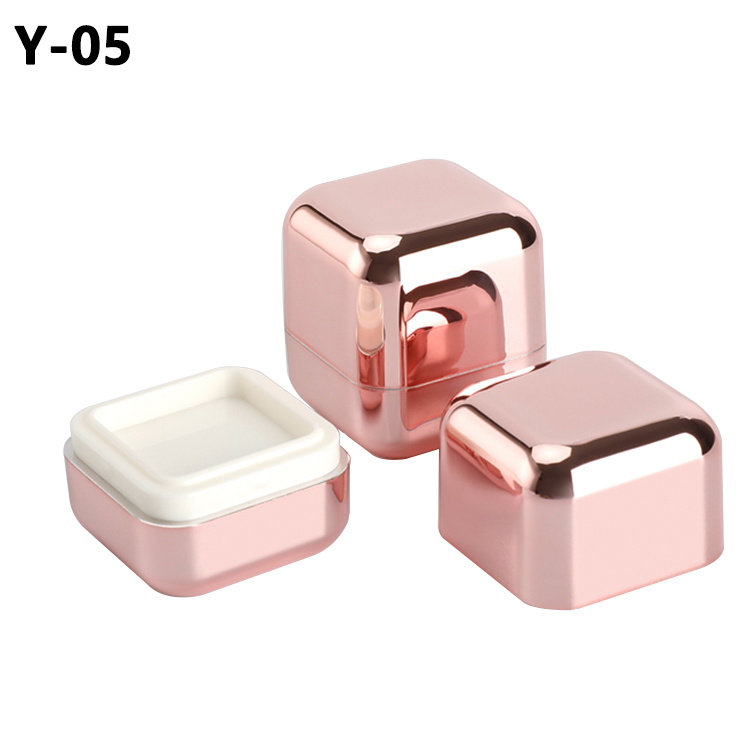 Empty Custom Foundation Packaging 2g Square Shape Refillable Cosmetic Pressed Powder Compact Case