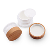 Bamboo Packaging Eco Round 15g 30g 50g Bamboo Containers Skincare Plastic PP Acrylic Skincare Containers with Bamboo Lid