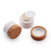Trade Assurance Glossy Luxury Bamboo Cosmetic Packaging Eco Friendly Plastic Bamboo Jars with Lids Wholesale