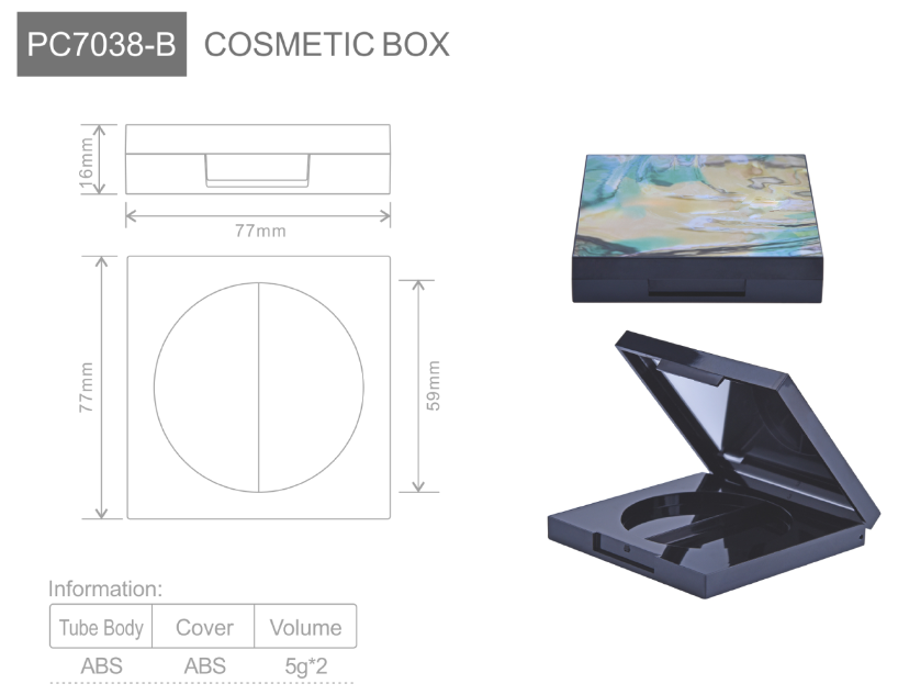  eyeshadow case blusher container 