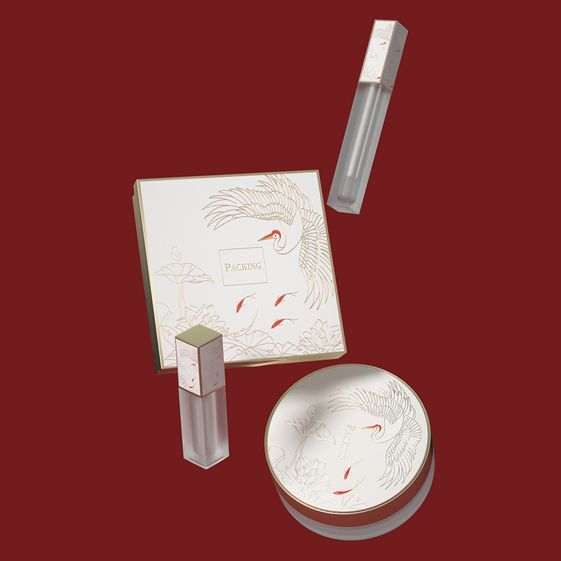 Wholesale private label round shape compact powder case cosmetic packaging empty clear compact powder case