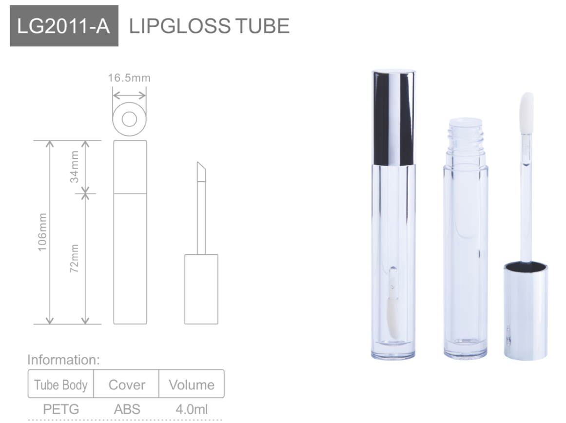 clear lipgloss tubes