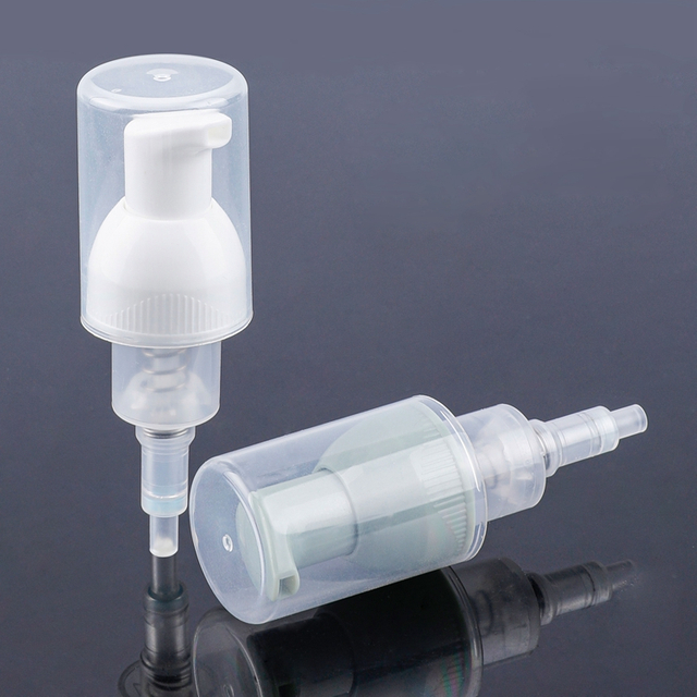 High Quality Wholesale Multifunctional Biodegradable Custom Label Colorful Costom Bottle Size Refillable Built-in Spring 0.3cc 28/410 White Green Clear Lid Plastic Foam Pump Bottle