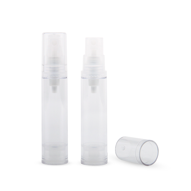 Personal Care Packaging Cosmetic Packaging AS PP PE 5/10/12/15ML Transparent Airless Luxury Airless Pump Cosmetic Bottles